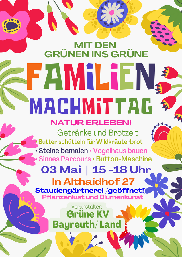 Buntes Einladungsplakat